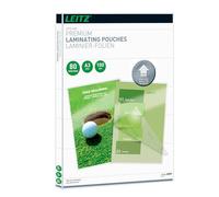 Leitz 74850000 Pochettes de plastification, Matériau Épais de 80 Microns (Transparent, Brillant, A3) - Pack de 100