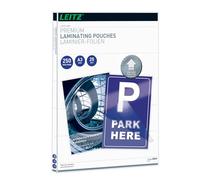 Leitz 74910000 Pochettes de plastification, Matériau Épais de 250 Microns (Transparent, Brillant, A3) - Pack de 25