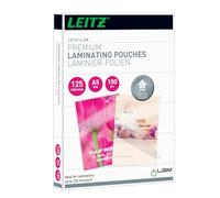 Leitz 74930000 Pochettes de plastification, Matériau Épais de 125 Microns (Transparent, Brillant, A5) - Pack de 100