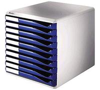 Leitz A4 Bloc de Classement, 10 Tiroirs, Bleu, Form Set, 52810035