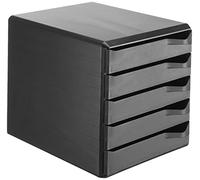 Leitz A4 Bloc de Classement, 5 Tiroirs, Noir, Post Set, 52930095