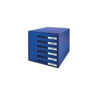 Leitz Bloc de classement A4 Plus - 6 tiroirs - Bleu - 52120035