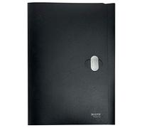 Leitz A4 Chemise à 3 Rabats avec Fermeture, Capacité 150 Feuilles, Plastique 100% Recyclable, Écologique, Recycle, Bleu Foncé, 46220095