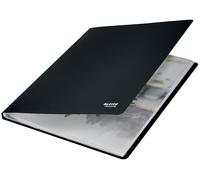Leitz A4 Reliure Protège-Documents, 40 Pochettes Plastifiées Fixes Incluses, Capacité 80 Feuilles, 100% Recyclable, Écologique, Recycle, Noir, 46770095