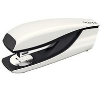 Leitz Agrafeuse, Capacité 30 Feuilles, Corps en Métal Ergonomique, Agrafes Incluses, WOW, 55021001 - Blanc Perlé