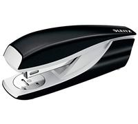 Leitz Agrafeuse, Capacité 30 Feuilles, Corps en Métal Ergonomique, Agrafes Incluses, WOW, 55021001 - Noir