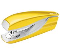 Leitz Agrafeuse WOW 55022016, 30 feuilles, corps en métal ergonomique, agrafes incluses, Jaune
