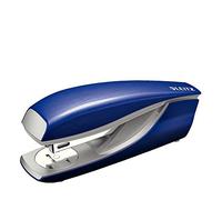 Leitz Agrafeuse de Bureau, Capacité 30 Feuilles, Bleu Effet Brossé, Boîtier Métallique Ergonomique, Agrafes Incluses, Gamme Style, 55626069