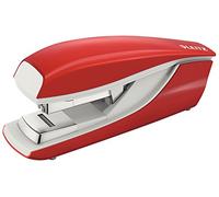 Leitz Agrafeuse de Bureau Flat Clinch, Capacité 40 Feuilles, Rouge, Boîtier Métallique Ergonomique, Agrafes Incluses, Gamme NeXXt, 55236025