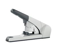 Leitz Agrafeuse de Bureau Heavy Duty Flat Clinch, Capacité 20 Feuilles, Argenté, Design Ergonomique, Agrafes Incluses, 55530084