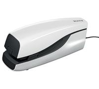 Leitz Agrafeuse Électrique de Bureau Flat Clinch, Capacité 20 Feuilles, Blanc Nacré, Alimentation Électrique, Agrafes Incluses, Gamme NeXXt, 55661001