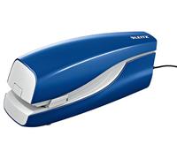 Leitz Agrafeuse Électrique de Bureau Flat Clinch, Capacité 20 Feuilles, Bleu, Alimentation Électrique, Agrafes Incluses, Gamme NeXXt, 55330035