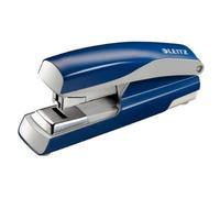 Leitz - Agrafeuse Socle Flat Clinch Pour Agrafes 24/6 Et 26/6 - Capacité 40 Feuilles - Bleu