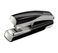 Leitz Agrafeuse de Bureau Flat Clinch, Capacité 40 Feuilles, Noir, Boîtier Métallique Ergonomique, Agrafes Incluses, Gamme NeXXt, 55230095