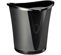 Leitz – Corbeille à papier Allura en polypropylène 18 L 100% recyclable Noir – Lot de 1