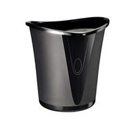 Leitz - Allura - Corbeille à papier en polypropylène - 18 L - 100% recyclable - Noir - Lot de 1
