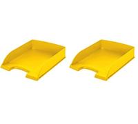 Leitz Bac à courrier Jaune Jaune Standard (Lot de 2)