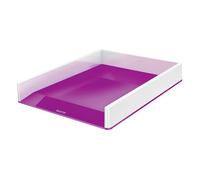 Leitz Corbeille à courrier WOW Dual A4 & C4 Design moderne Violet