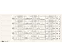 LEITZ Bandes d'organisation Échelle 1 / Échelle 2 blanc 100 bandes