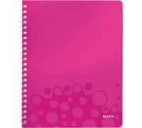 LEITZ Bloc Collège A4 Wow pink metal Bloc Collège WOW sans bois, pauvre en chlore et fleuri