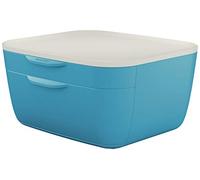 Leitz Bloc de Classement 2 Tiroirs, Cosy, Bleu, 53570061