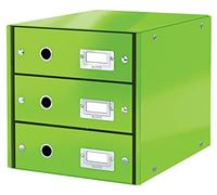 Leitz Bloc de rangement pour bureau Wow – 3 tiroirs A4 – Vert