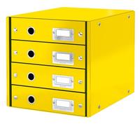 Bloc de classement 4 tiroirs Click & Store Wow - Jaune