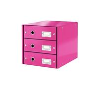 leitz bloc de classement click & store wow, rose noir