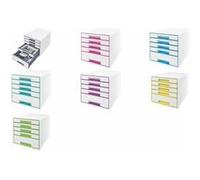Leitz Meuble de bureau Wow Desk Cube – 5 tiroirs (1 grand, 4 petits) – Blanc – Enfants