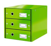 LEITZ Boîte à tiroirs Click & Store WOW 3 tiroirs vert