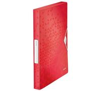 Leitz WOW - Boîte de Rangement & Classement, Capacité 250 Feuilles, en Plastique PP Léger & Solide, Coloris Rouge (46290026)