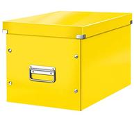 Cube de rangement en Carton avec couvercle Grand Format L - Jaune