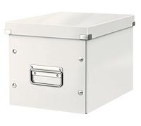 Boîte de rangement Cube en Carton Solide Taille Moyenne - Blanc