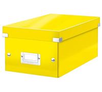 Leitz Boîte de rangement Click & Store DVD – 20/40 DVD – 20,6×14,7×35,2 cm – Jaune