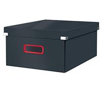 Boîte de rangement solide en Carton Click & Store Cosy L - Gris