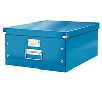 Leitz Boîte de rangement Wow Click & Store 60450036 Grande A3 Bleu carton recyclé à 84%