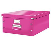 Leitz Wow Click & Store 60450023 Grande Boîte de Rangement A3 Rose