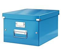 Leitz Boîte de rangement Click & Store A4 28,1×20×37cm Bouton-pression Carton recyclé 85% Bleu