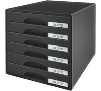 LEITZ Box à tiroirs Plus 6 tiroirs noir