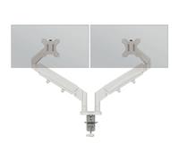 Leitz Ergo Gain de Place Support Double écran Ergonomique : Bras articulés pour moniteurs 17'' à 32'', inclinables, orientables, Rotation, Charge Totale Jusqu’à 18 kg, VESA, Gris Clair, 65370085