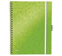 Leitz, Cahier à spirales A4 PP ligné, Leitz WOW Be Mobile, Vert, 46440054