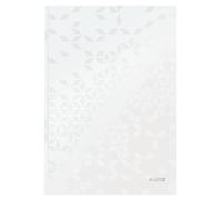 Leitz, Cahier couverture carton A4 ligné, 160 pages 90g/m², Leitz WOW, Blanc, 46251001