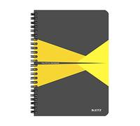 Leitz, Cahier spirales couverture carton A5 ligné, 180 pages 90g/m², Leitz Office, Jaune, 44590015