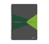 Leitz, Cahier spirales couverture PP A4 quadrillé, 180 pages 90g/m², Leitz Office, Vert, 44950055