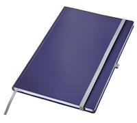 Leitz Cahier Style A4 à carreaux, couverture rigide, 160 pages, 80 feuilles, papier 100 g/m² accrédité FSC, bande élastique et marque-page, pour bureau et bureau à domicile, bleu, 44761069