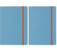 Leitz Chemise à 3 Rabats A4 avec Pochette, Capacité 150 Feuilles, Cosy, Bleu, 46190061 (Lot de 2)