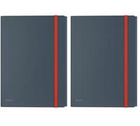 Leitz Chemise à 3 Rabats A4 avec Pochette, Capacité 150 Feuilles, Cosy, Gris, 46190089 (Lot de 2)