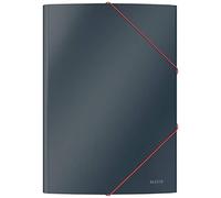 Leitz Chemise à 3 Rabats A4, Capacité 150 Feuilles, Cosy, Gris, 30020089