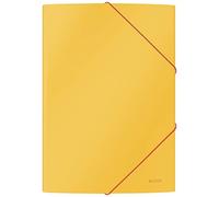 Leitz Chemise à 3 Rabats A4, Capacité 150 Feuilles, Cosy, Jaune, 30020019
