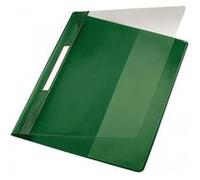 Leitz - chemise à lamelles exquisit, format+, pvc, vert, en pvc rigide, couverture avant transparente, avec zone dinscription, G